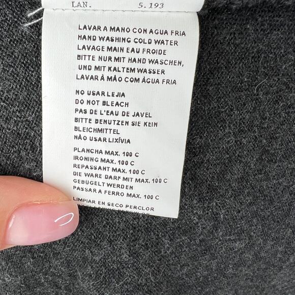 ALDO MARTINS Black Cotton Cashmere Jacquard Long Sleeve Button-Down Cardigan 12 - Picture 10 of 12